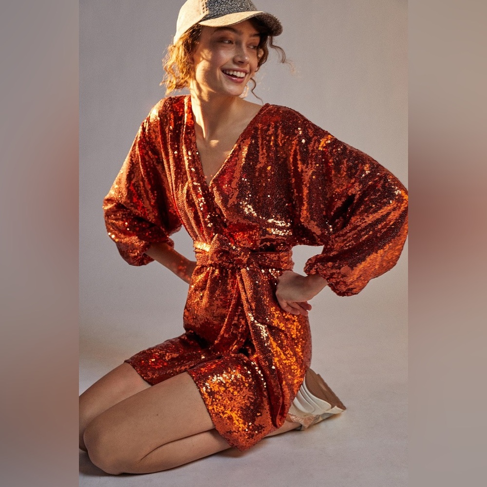 *NWT* Anthropologie Sequined Mini Dress